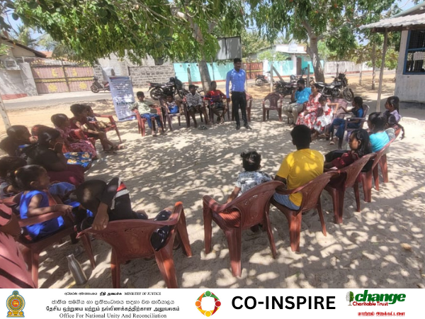 An awareness session on mental health and child rights in Mamunai, Chempiyanpattu North GN Division (J/426) in Maruthankerny