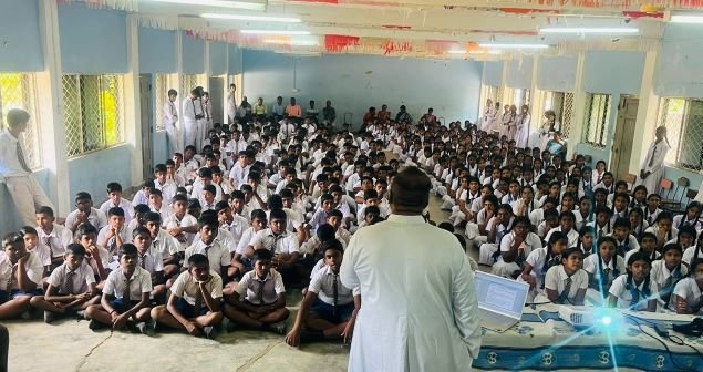 Value education and awareness program on prevention of dangerous drugs for the school students in Meesalai